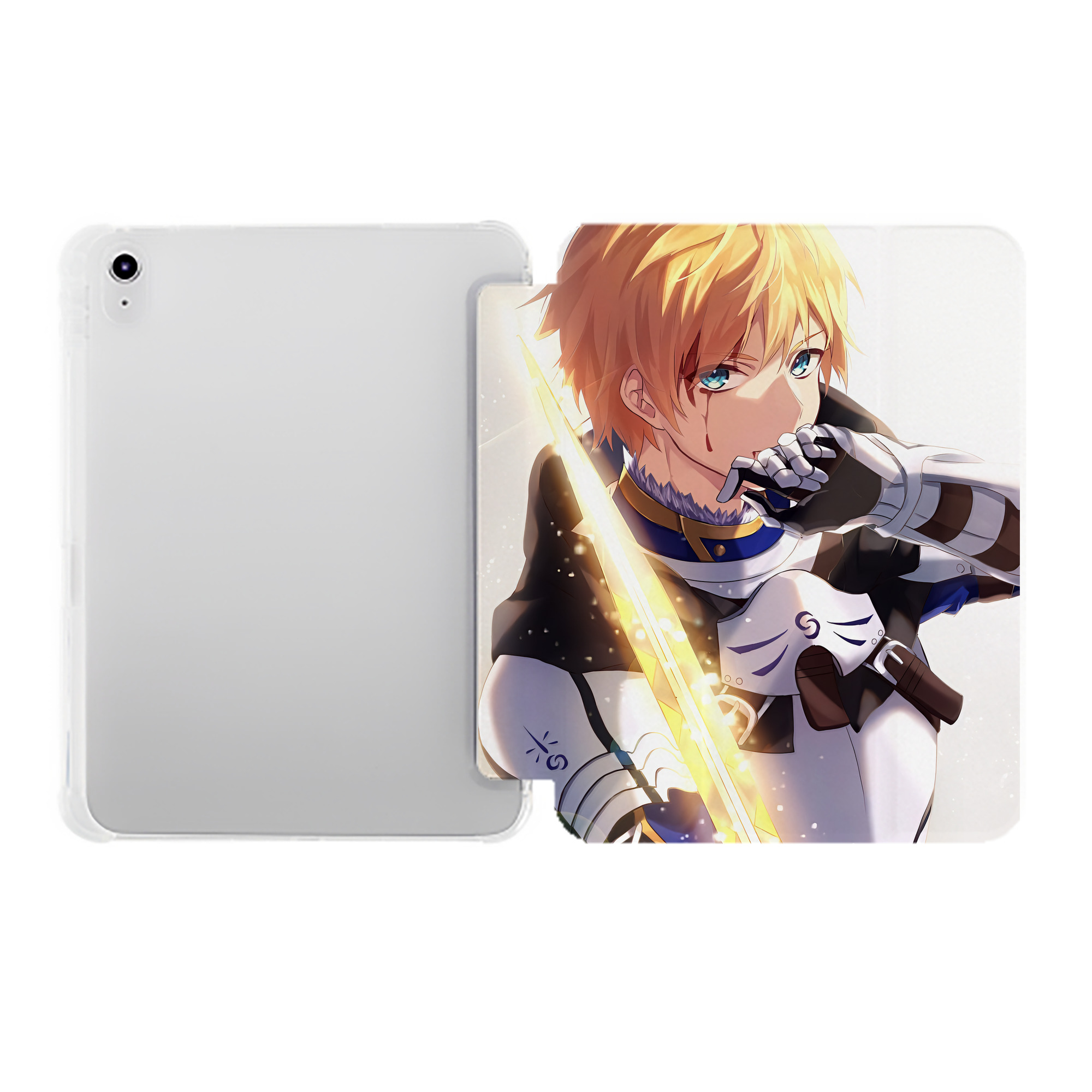 （画像用） 刀剣乱舞 Touken Ranbu IPad ケース ペン収納付き 三つ折りスタンド PUレザー×シリコン 対応機種9.5/10.5/10.9インチ